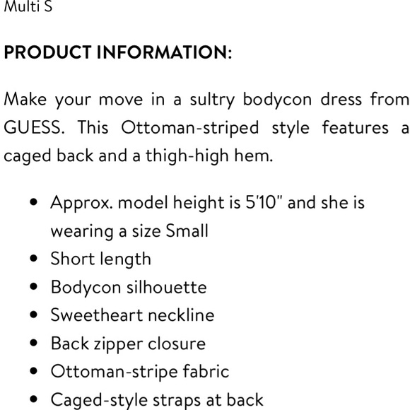 Guess Bodycon Ottoman sweetheart stripe Berrytango - Picture 8 of 8